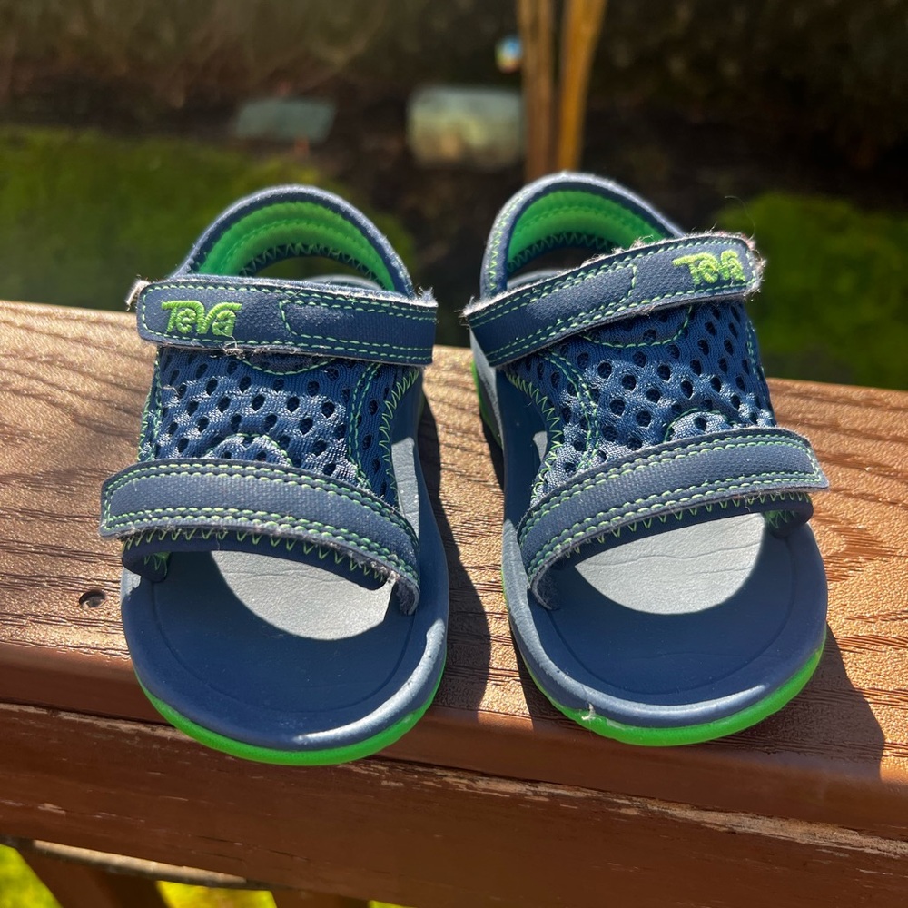 Teva Kids' Blue and Green Sandals